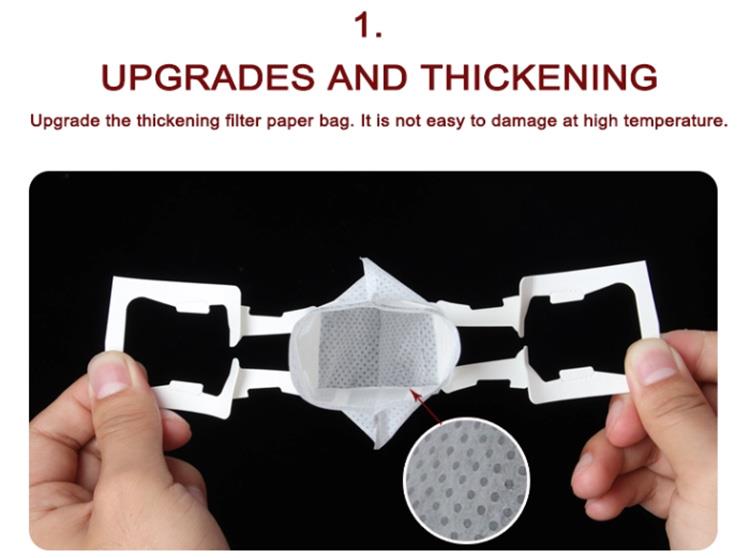 cone shape coffee filter bag with ear 3