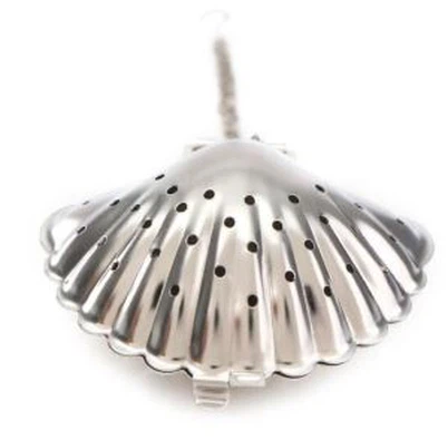 Rostfritt stål Sea Shell te potten Infuser SIL bollen