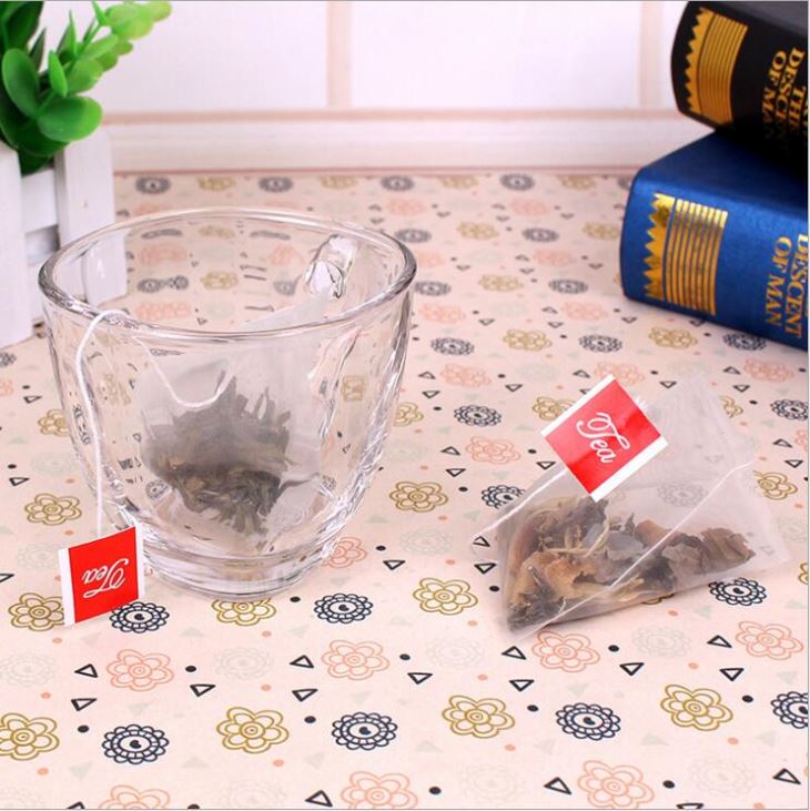 Customized Heat Seal Empty Pyramids Tea Bag Nylon Mesh And Triangle Tea Bag Nylon Mesh Material